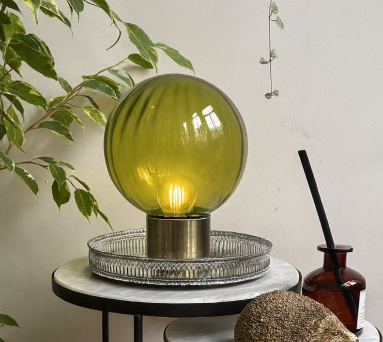 Green Sphere Battery Lamp