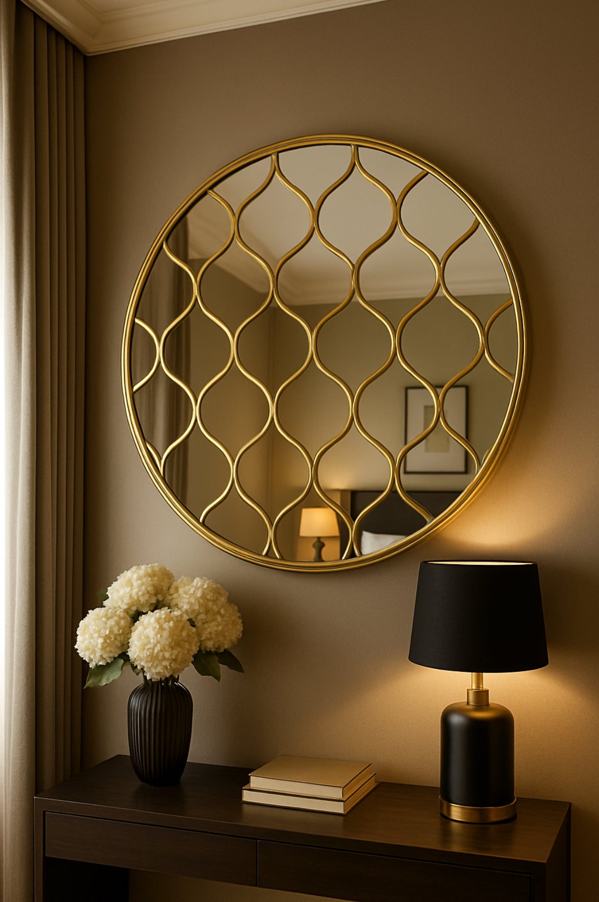 Gold Patterned Mirror - Large