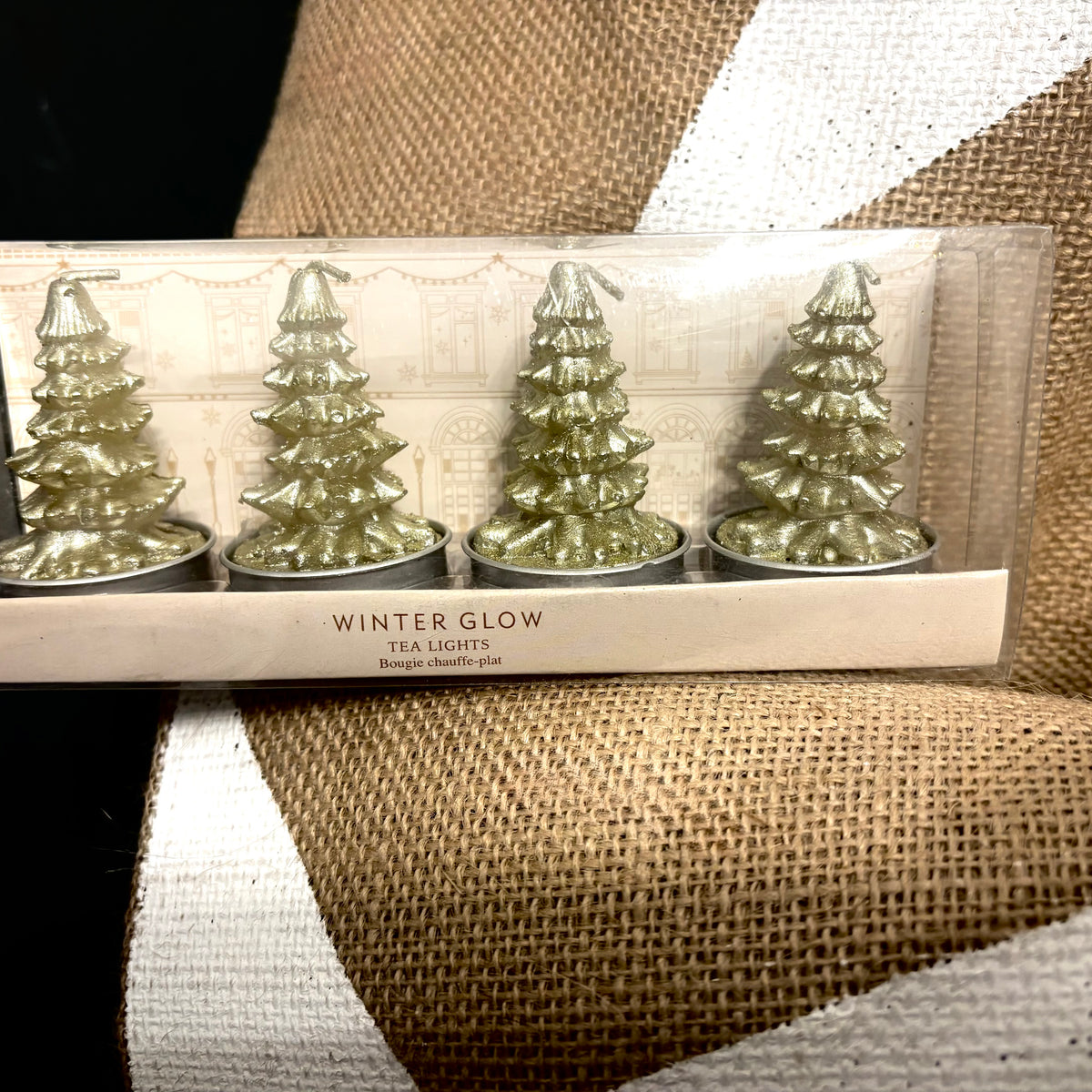 Set of 4 - Christmas Tree Tea Lights