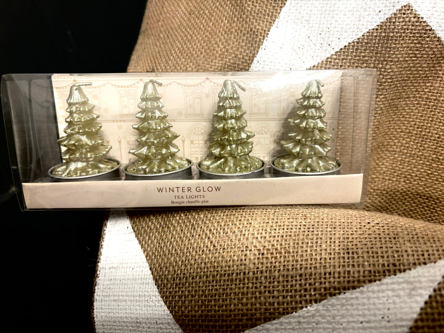 Set of 4 - Christmas Tree Tea Lights