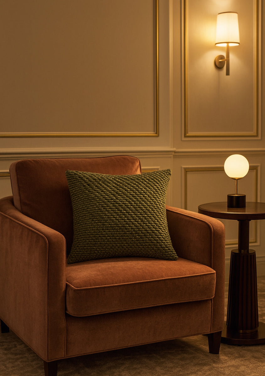 Green Bobble Cushion