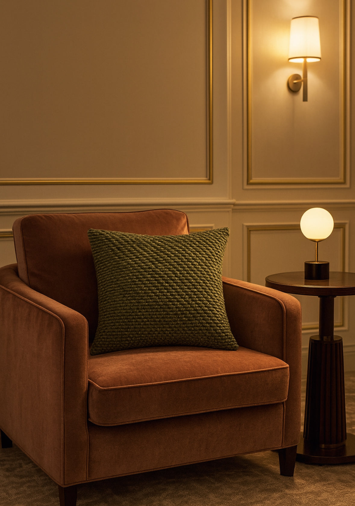 Green Bobble Cushion