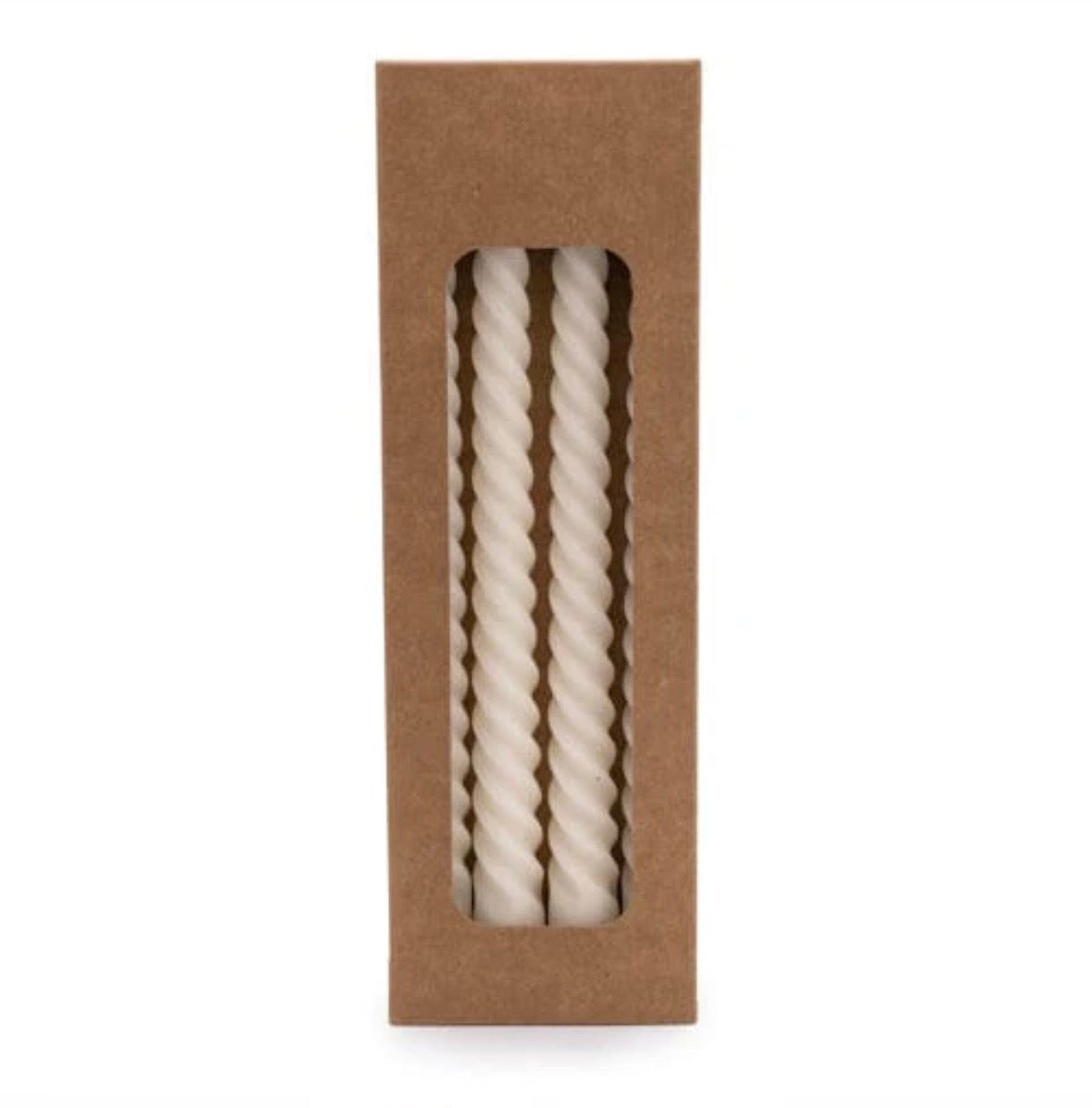 Twisted Candle in Cream Set of 4