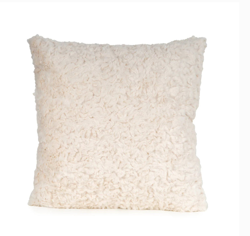 Cream Faux Fur Cushion