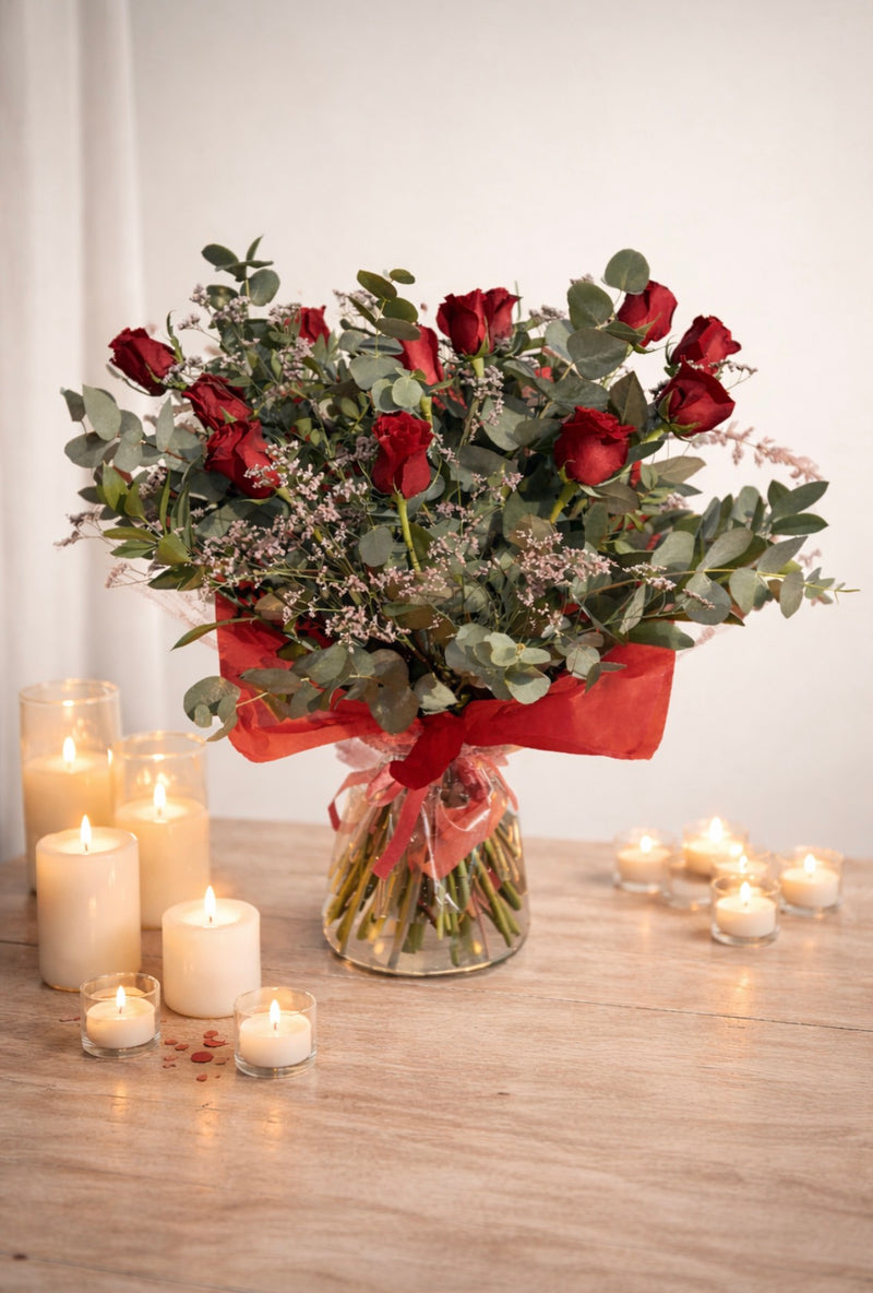 Red Rose Lux Hand Tied Bouquet