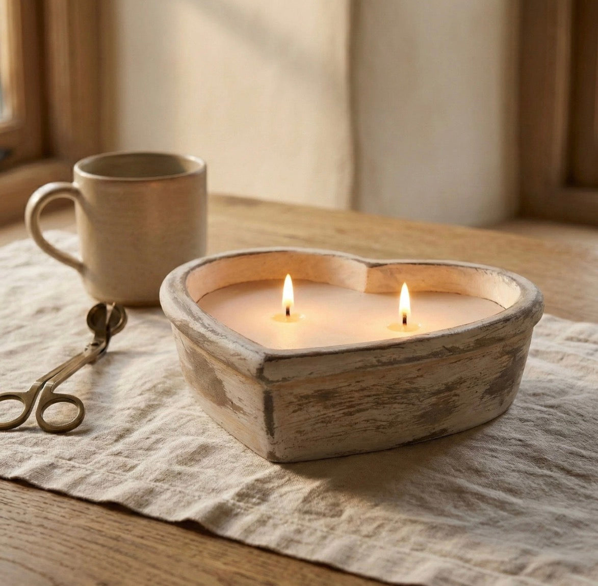 Cement Candle - Heart